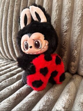 Black & Red Plush ladybug Labubu